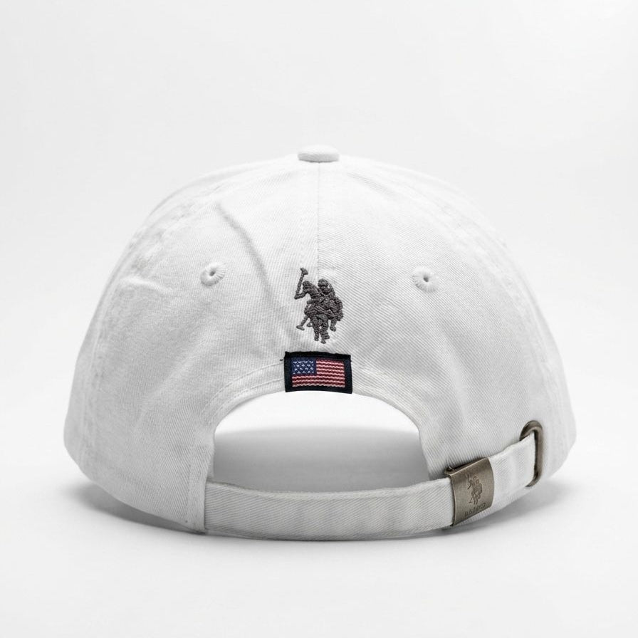 U.S. Polo 1890 Classic White Adjustable Baseball Cap
