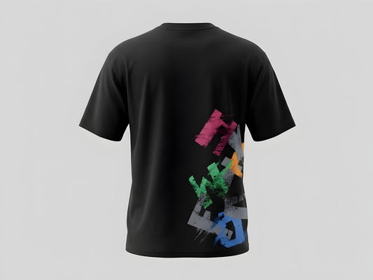 Imported Oversized Black Graffiti T-Shirt