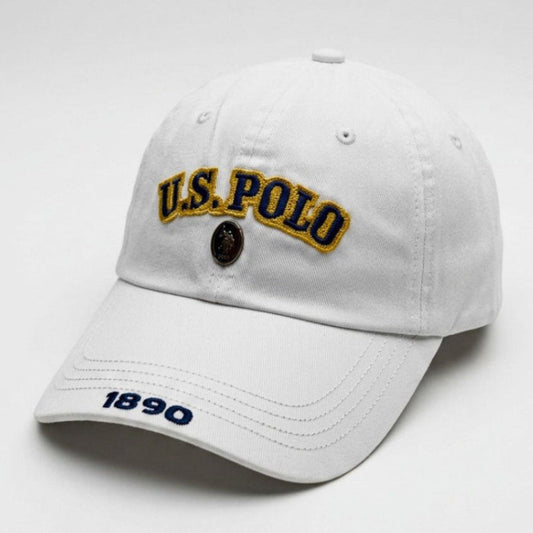 U.S. Polo 1890 Classic White Adjustable Baseball Cap